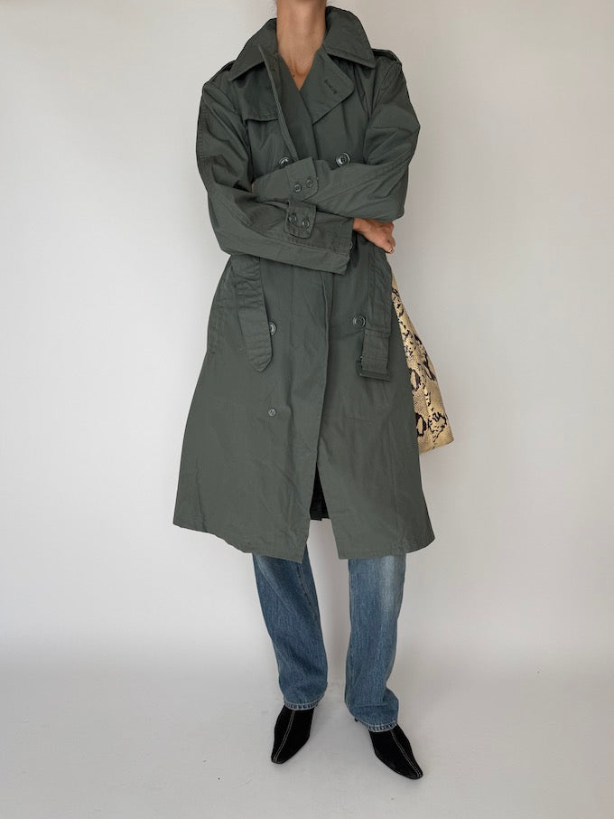 Vintage Trench Coat Green 6165