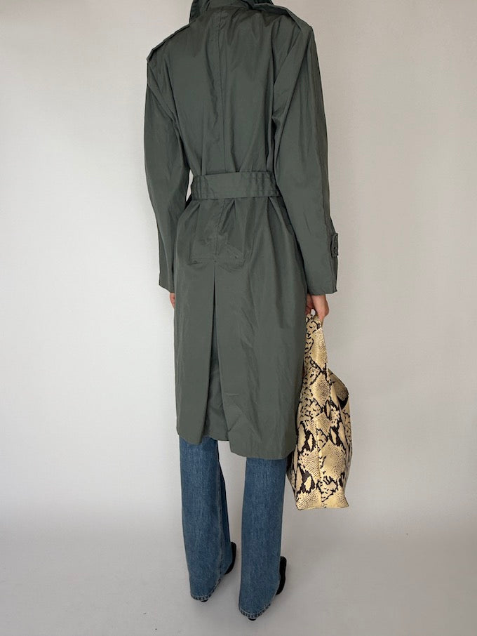 Vintage Trench Coat Green 6165