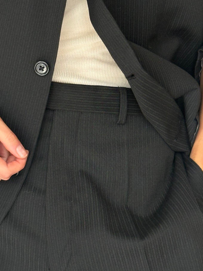 Black Pinstripe Suit set 5959