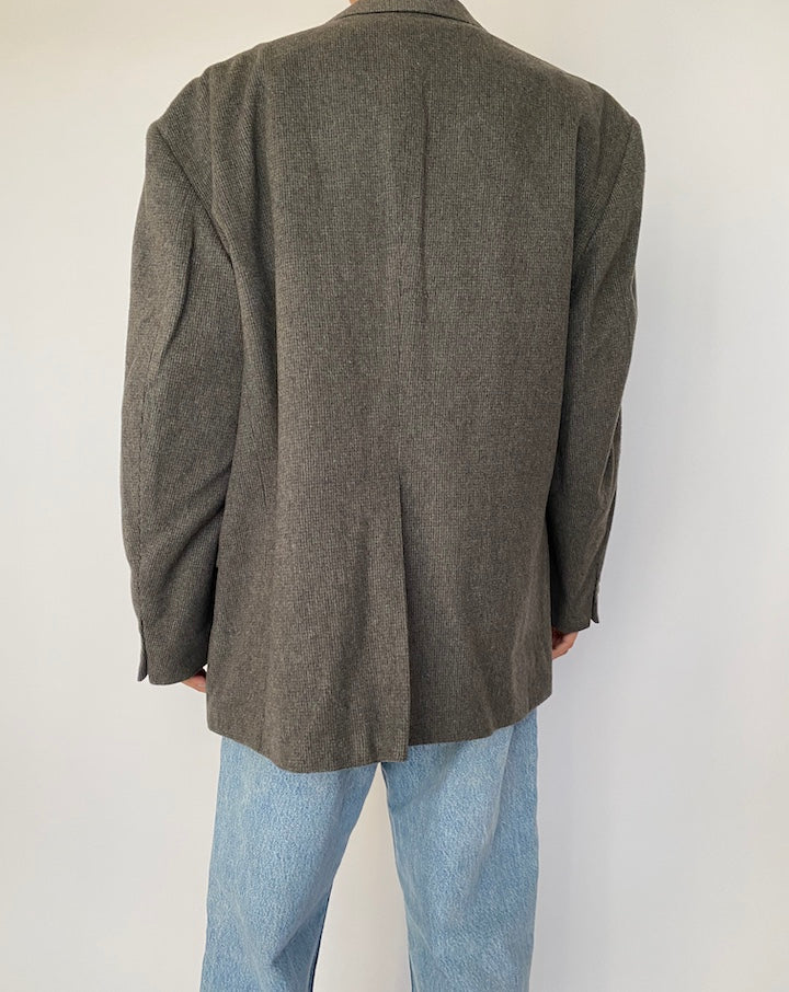 VINTAGE SINGLE BREASTED BLAZER IN CAMEL HAIR 2501