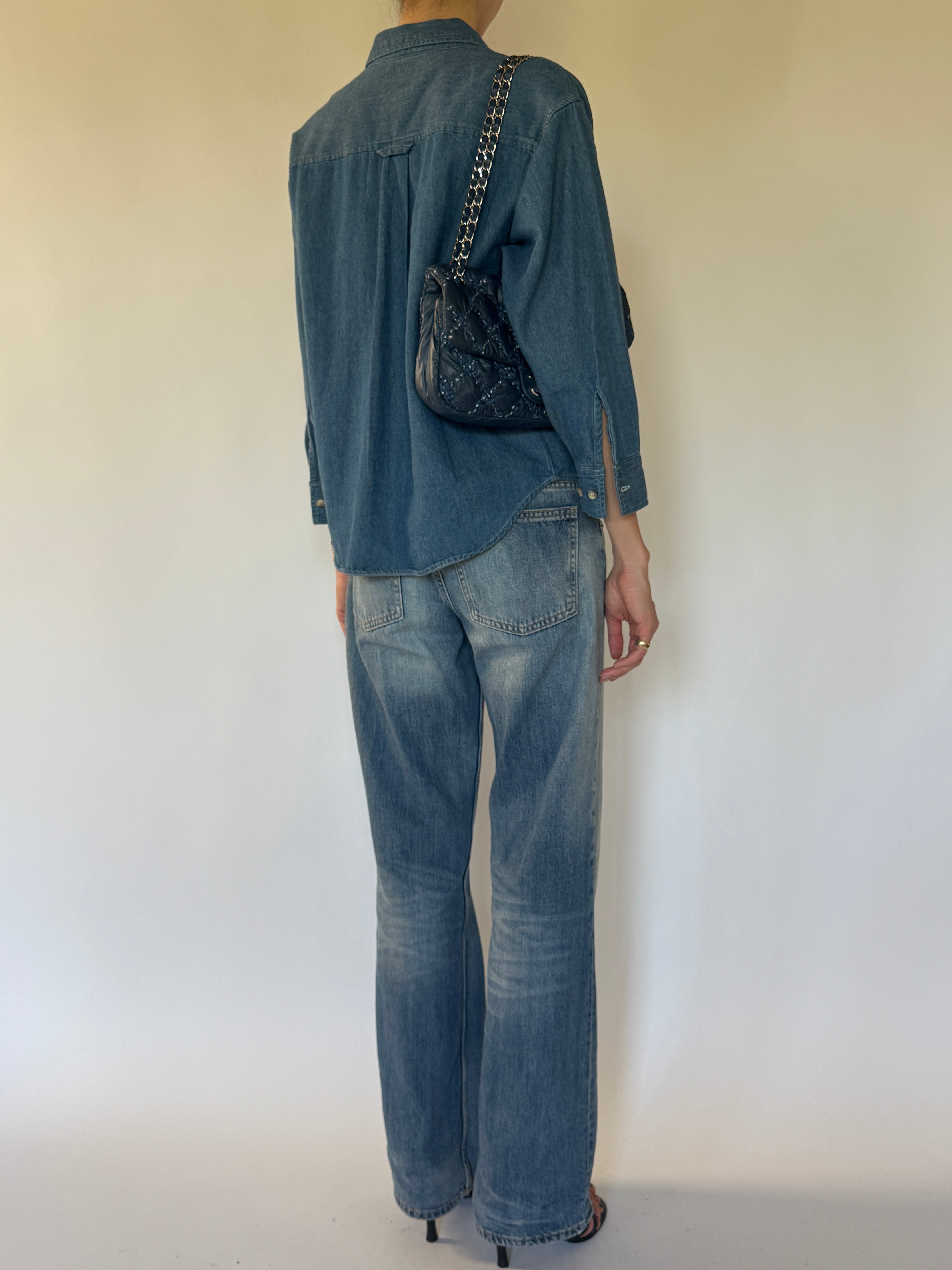Vintage denim shirt back view