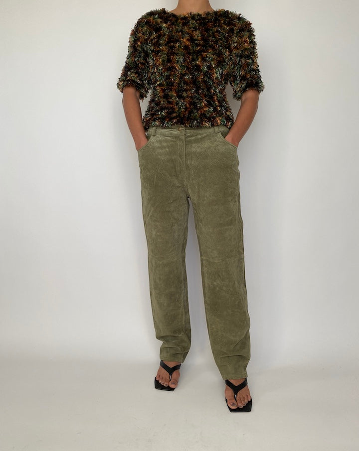 VINTAGE FUZZY SHORT SLEEVE TOP 2508