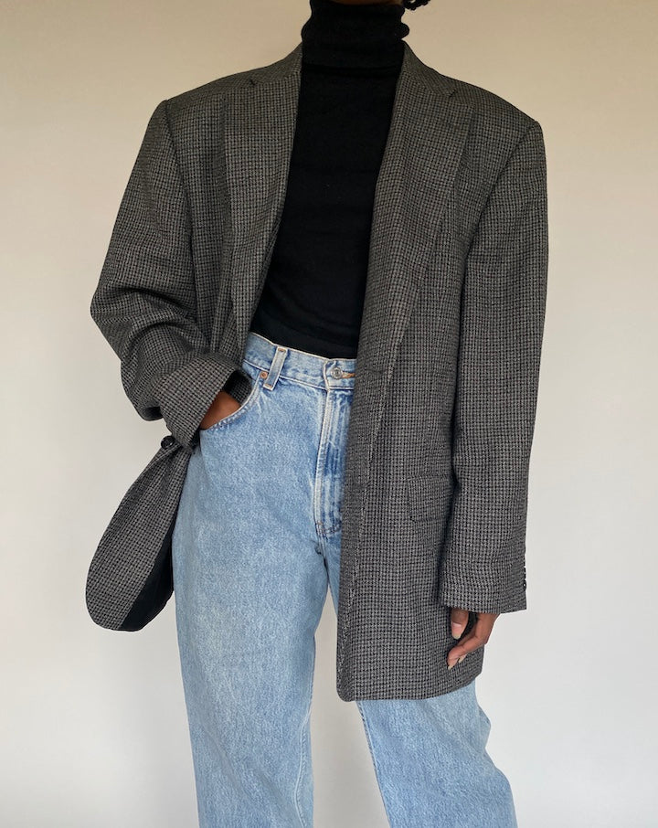 VINTAGE GREY BLAZER 1708
