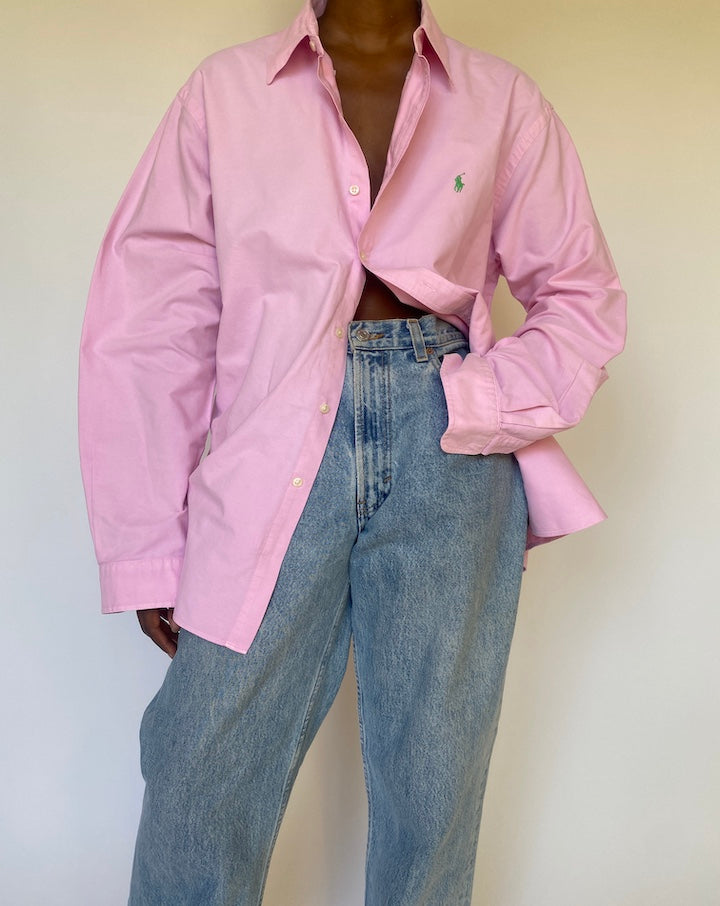 VINTAGE OVERSIZED PINK RALPH LAUREN SHIRT 3975