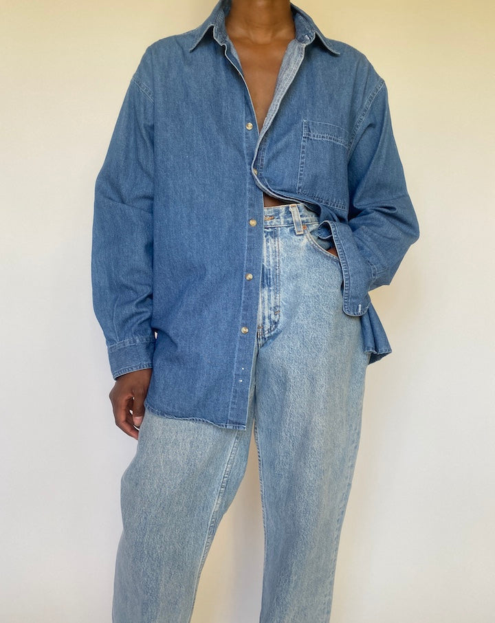 VINTAGE OVERSIZED DENIM SHIRT 3982