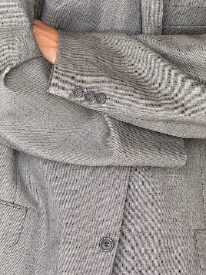 Vintage Oversized Blazer Grey 5958
