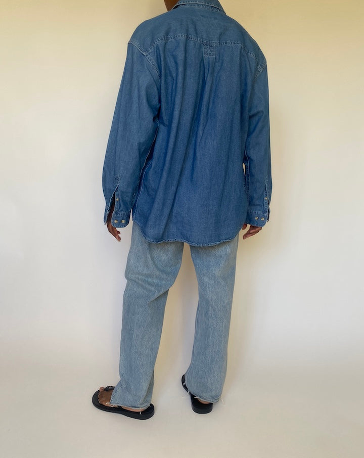 VINTAGE OVERSIZED DENIM SHIRT 3982