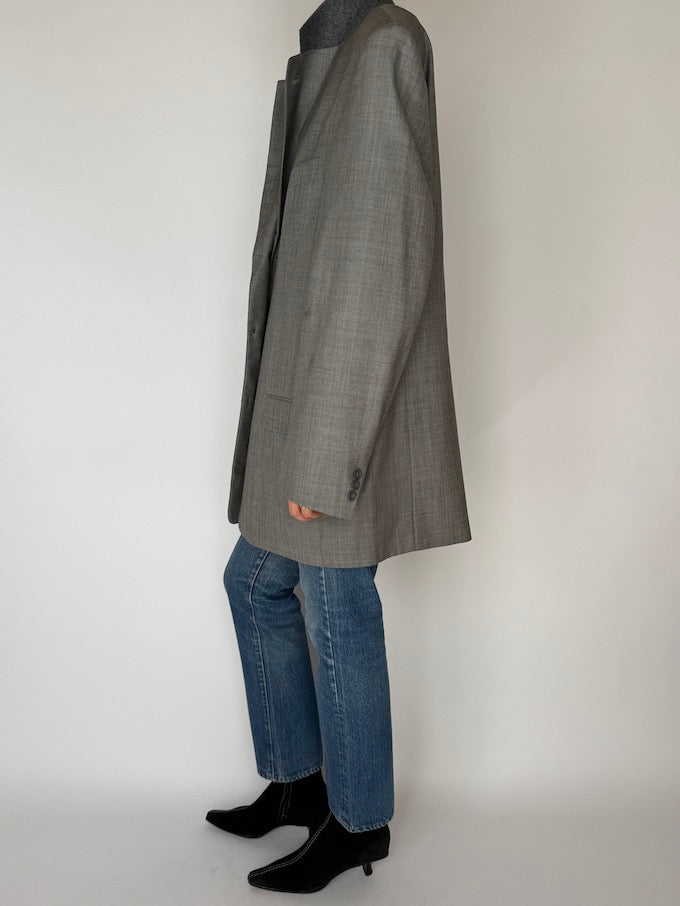 Vintage Oversized Blazer Grey 5958