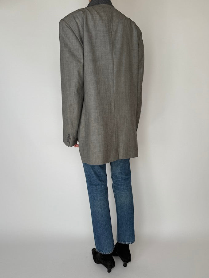 Vintage Oversized Blazer Grey 5958