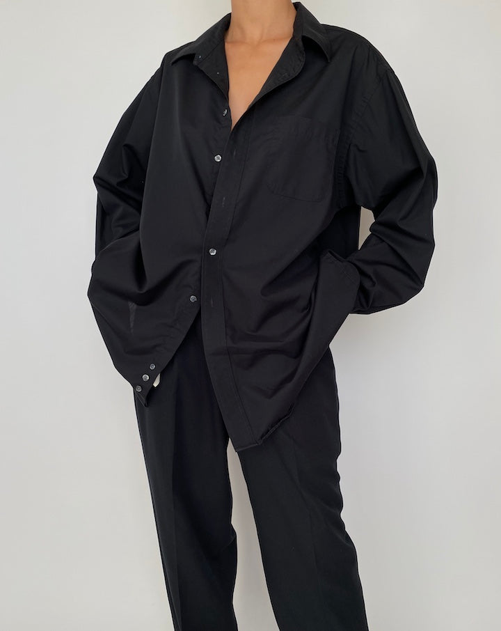 VINTAGE OVERSIZED BLACK SHIRT 2514
