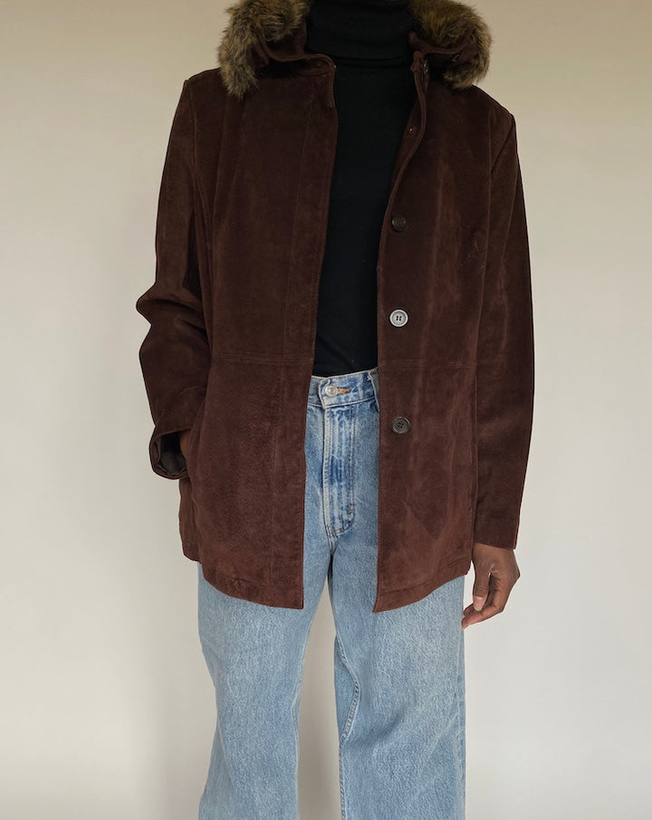VINTAGE BROWN SUEDE JACKET