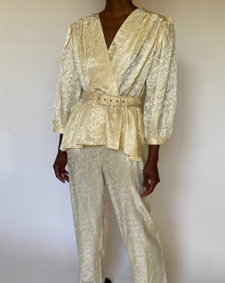 VINTAGE CREAM JUMPSUIT 3991