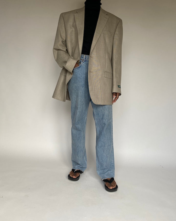 VINTAGE BEIGE RALPH LAUREN BLAZER 1724