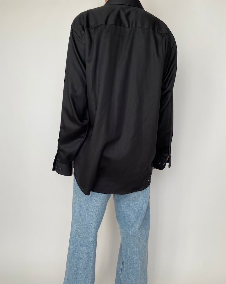 VINTAGE OVERSIZED BLACK SHIRT 2522
