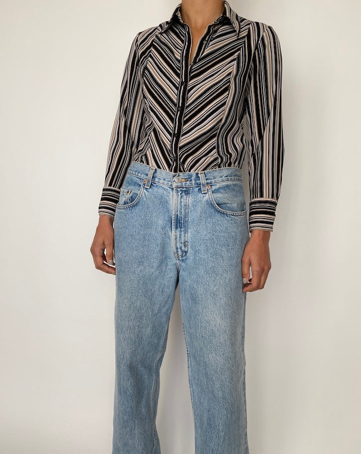 VINTAGE BUTTON DOWN BLOUSE 2523