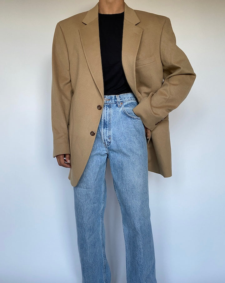 VINTAGE BEIGE CASHMERE BLAZER 3021