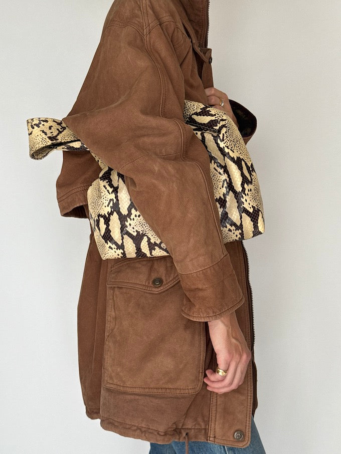 Vintage Leather Jacket In Brown 5687