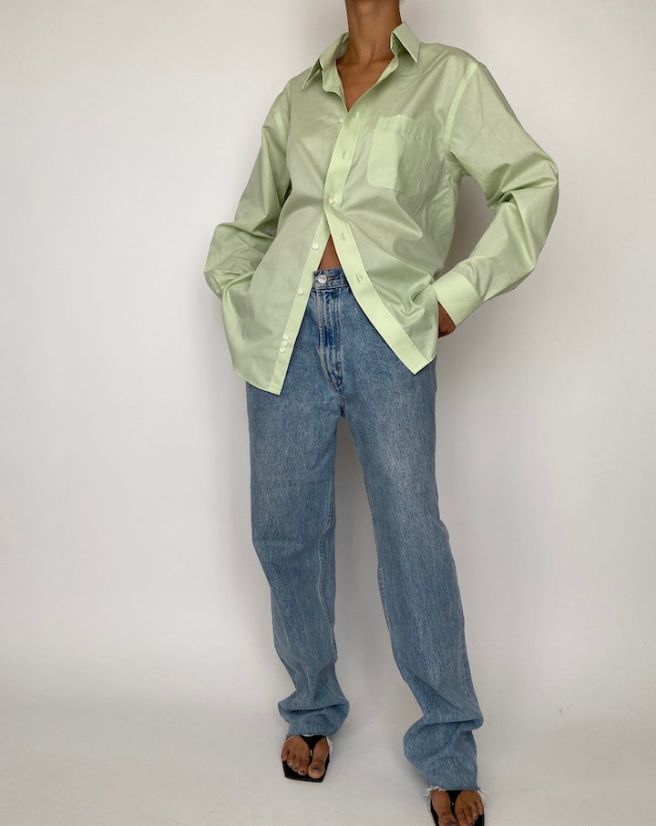 VINTAGE OVERSIZED GREEN SHIRT 2525