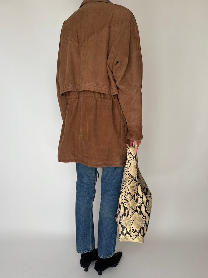 Vintage Leather Jacket In Brown 5687