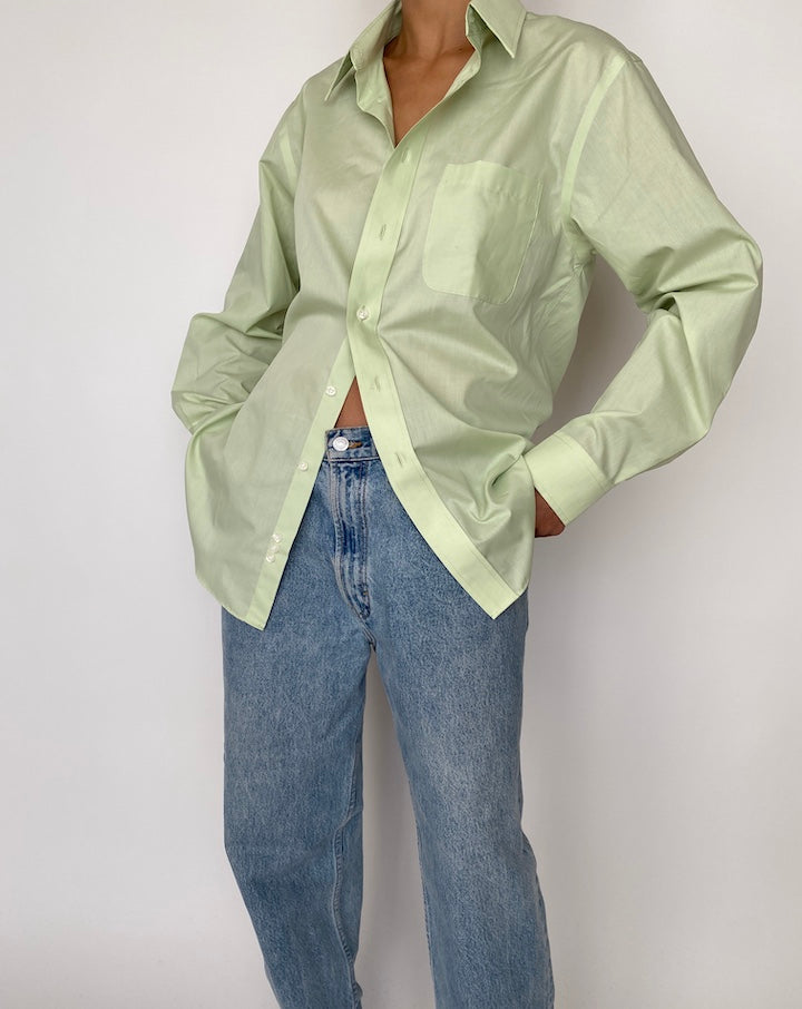 VINTAGE OVERSIZED GREEN SHIRT 2525