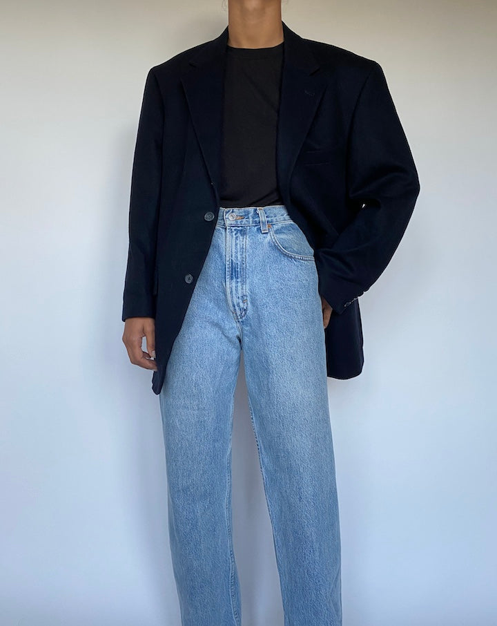 VINTAGE NAVY  OSCAR DE LA RENTA  BLAZER 3024
