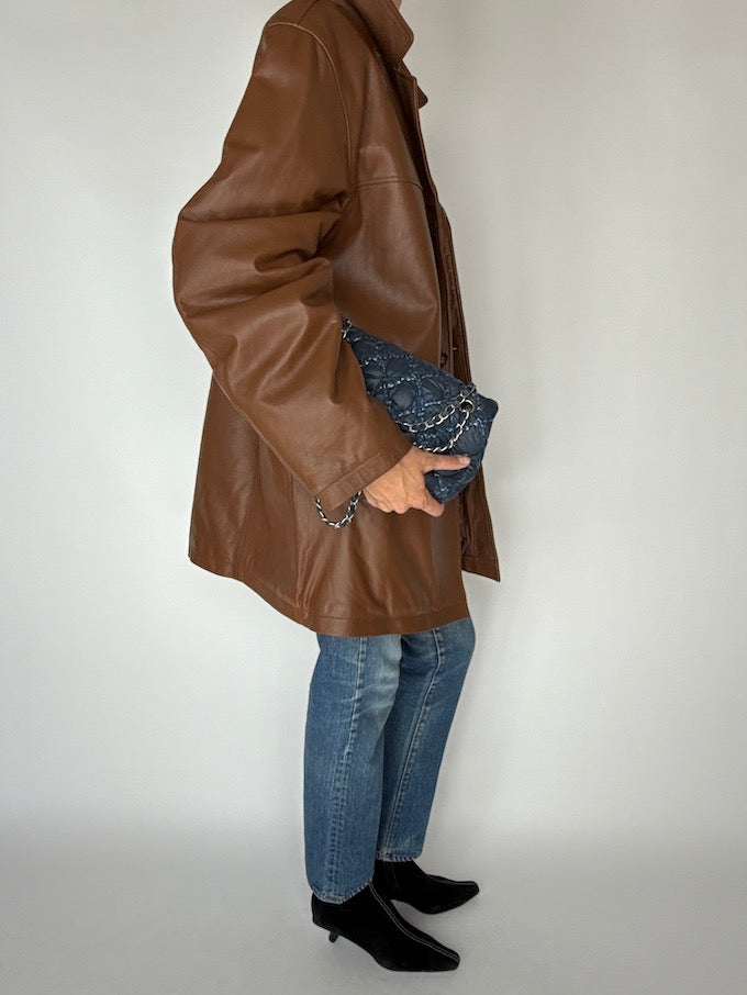 Vintage Oversized Leather Jacket 6076