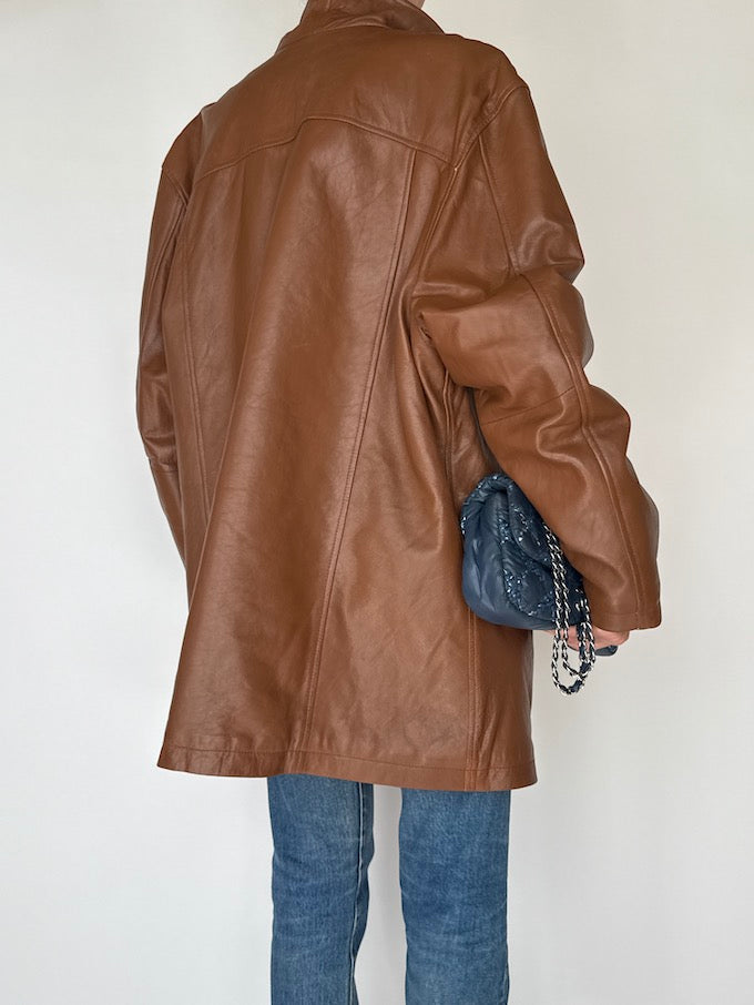 Vintage Oversized Leather Jacket 6076