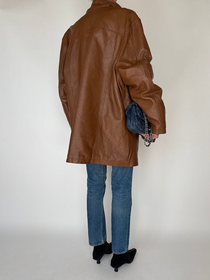Vintage Oversized Leather Jacket 6076