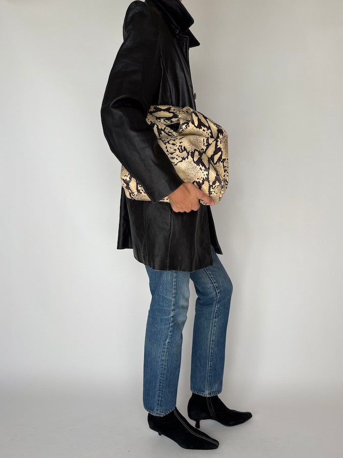 Vintage Leather Jacket Black 6348