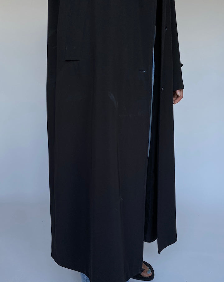 VINTAGE LONG BLACK OVERSIZED COAT 3027