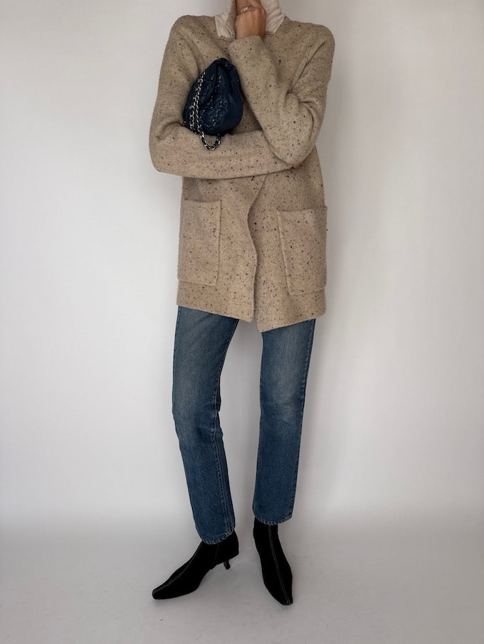 Vintage Sweater Cardigan Beige 6135