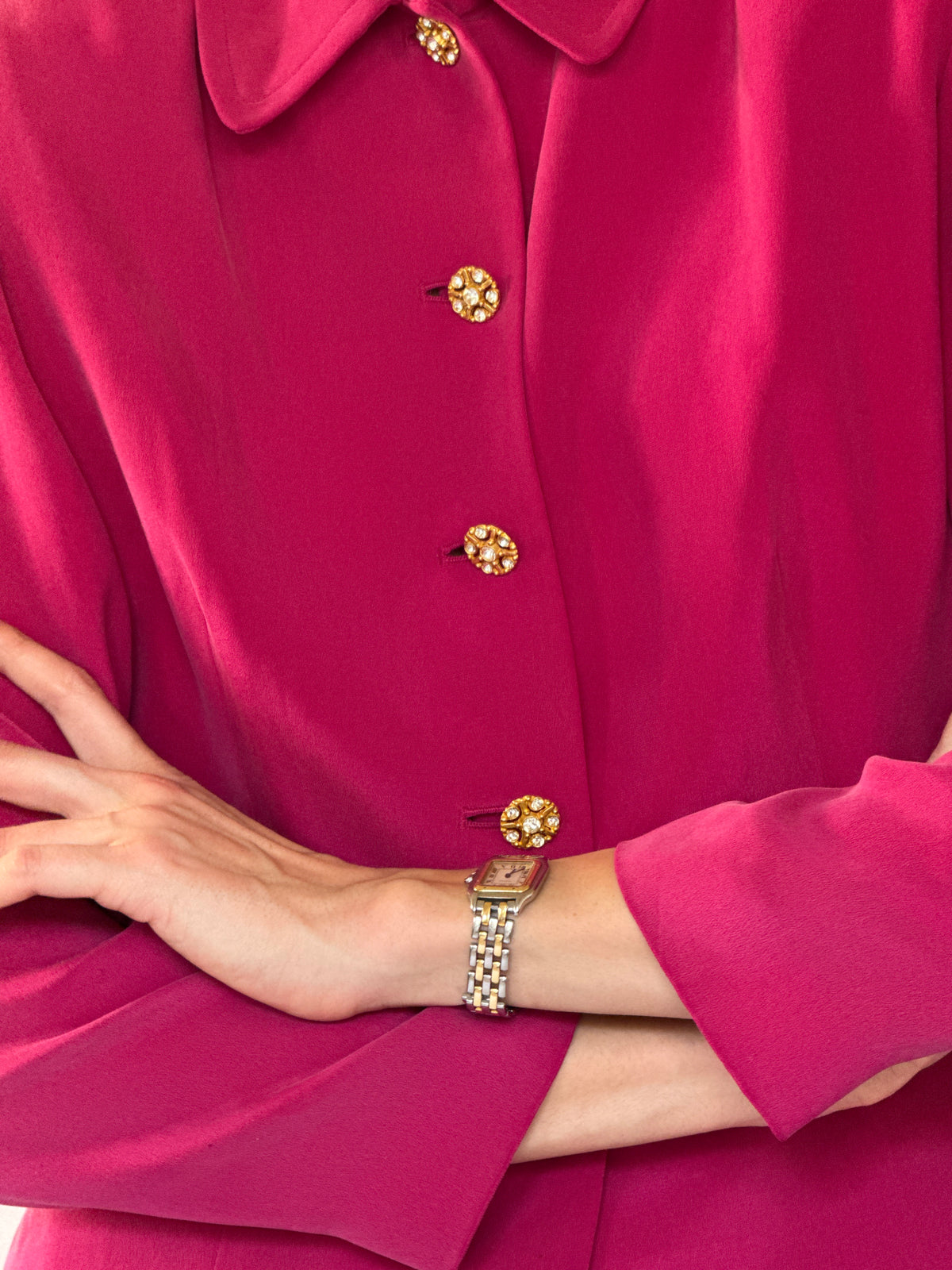 Vintage gold button detail