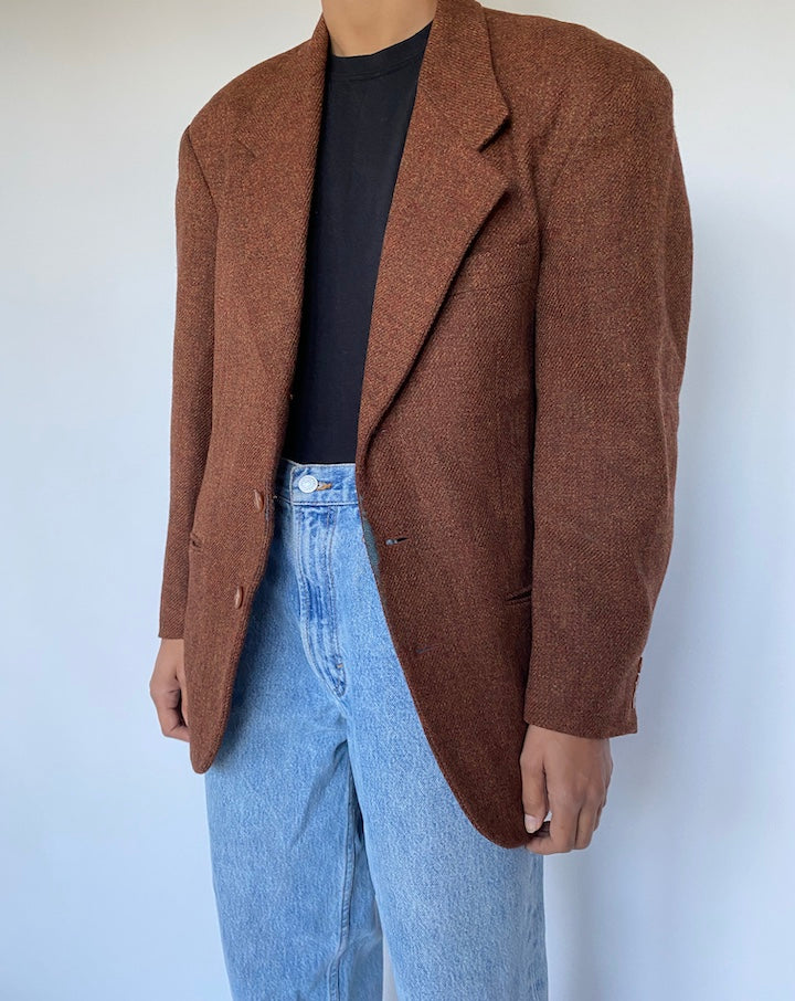 VINTAGE SINGLE BREASTED WOOL BLAZER 3035