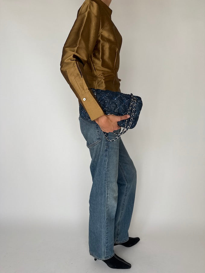 Vintage Wrap Blouse In Silk 5878