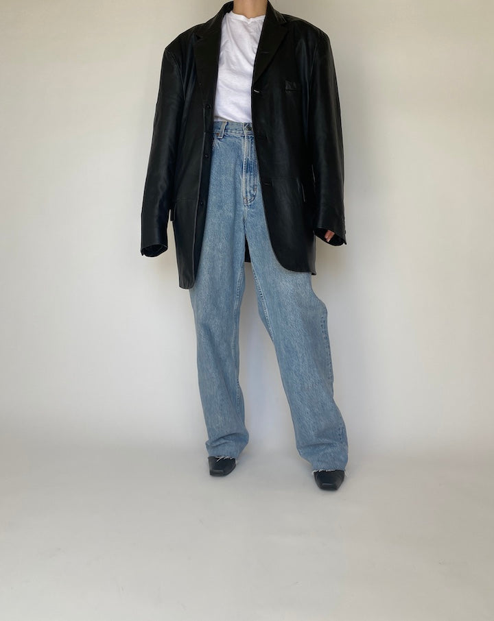 VINTAGE BLACK LEATHER JACKET 1105