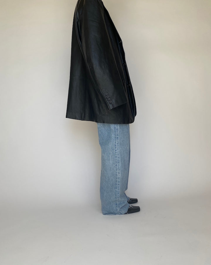 VINTAGE BLACK LEATHER JACKET 1105