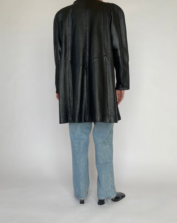 VINTAGE BLACK LEATHER JACKET 4483