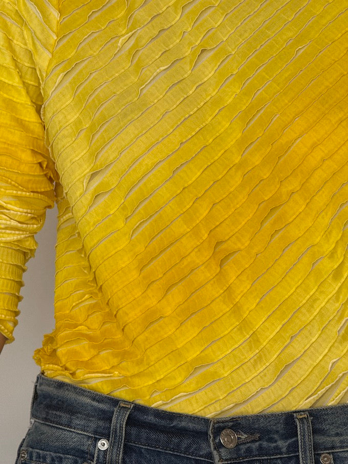 Vintage Textured Yellow Top 3546