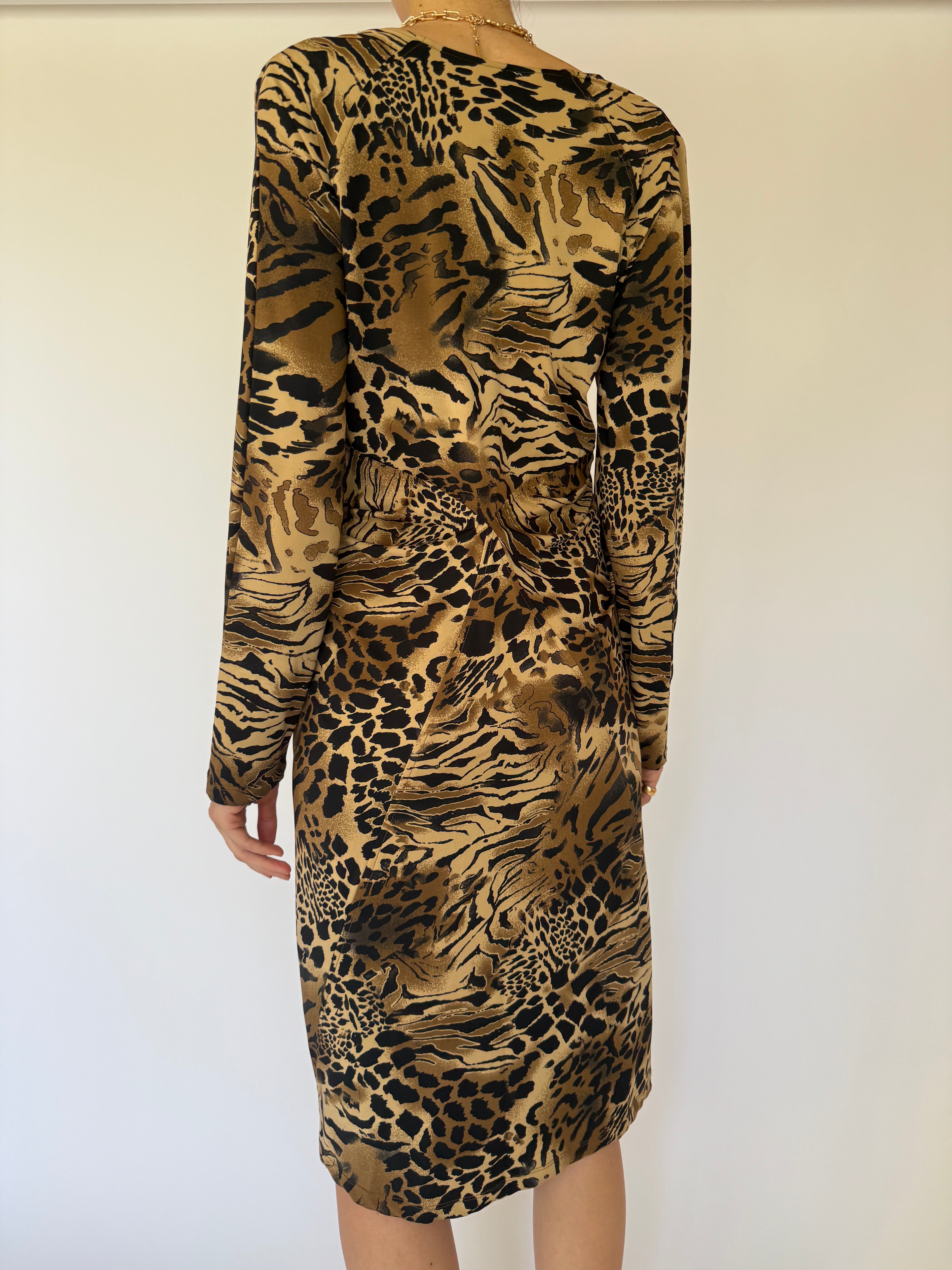 Vintage Animal Print Dress