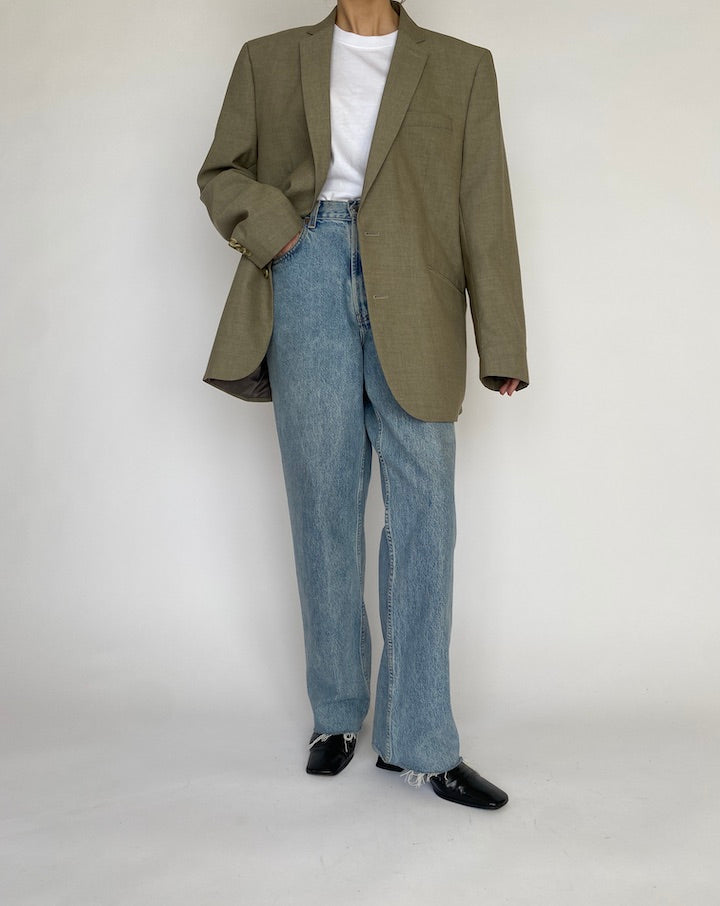 VINTAGE OVERSIZED BEIGE BLAZER 4209