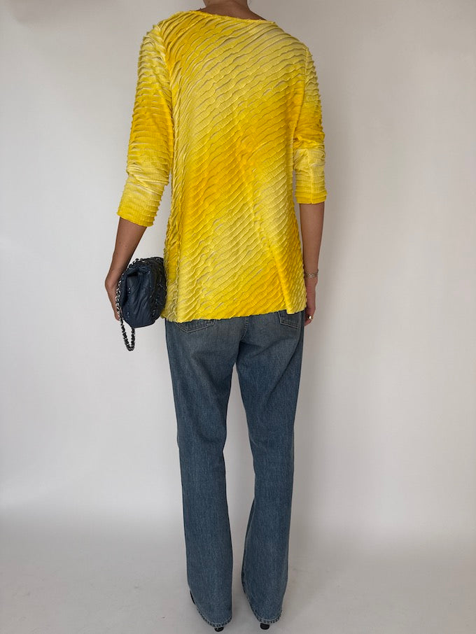 Vintage Textured Yellow Top 3546
