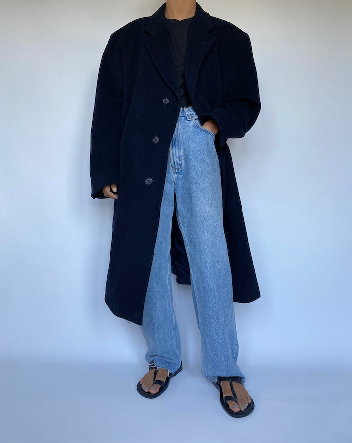 VINTAGE OVERSIZED NAVY RALPH LAUREN COAT 3046