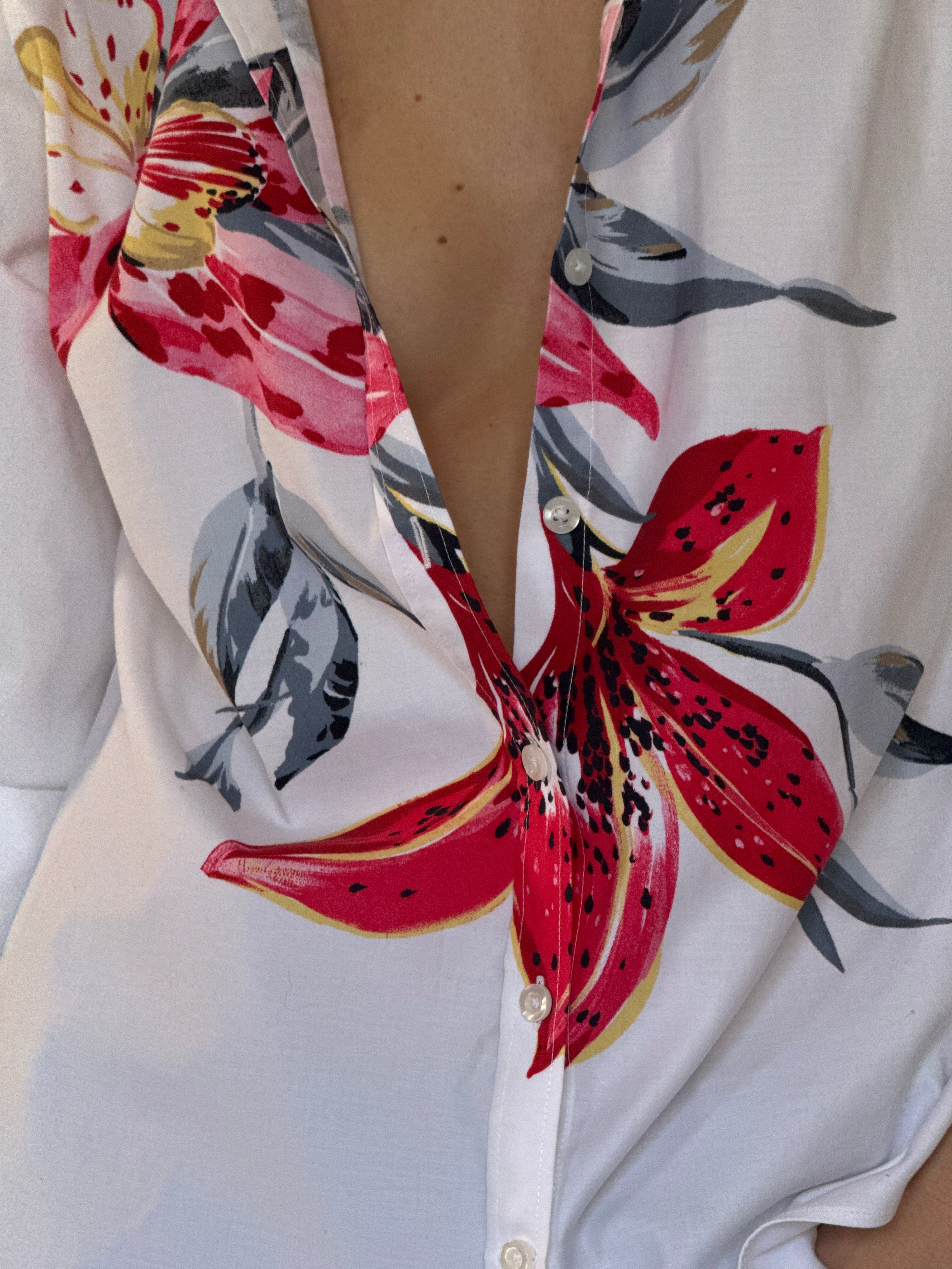 Vintage floral print close-up