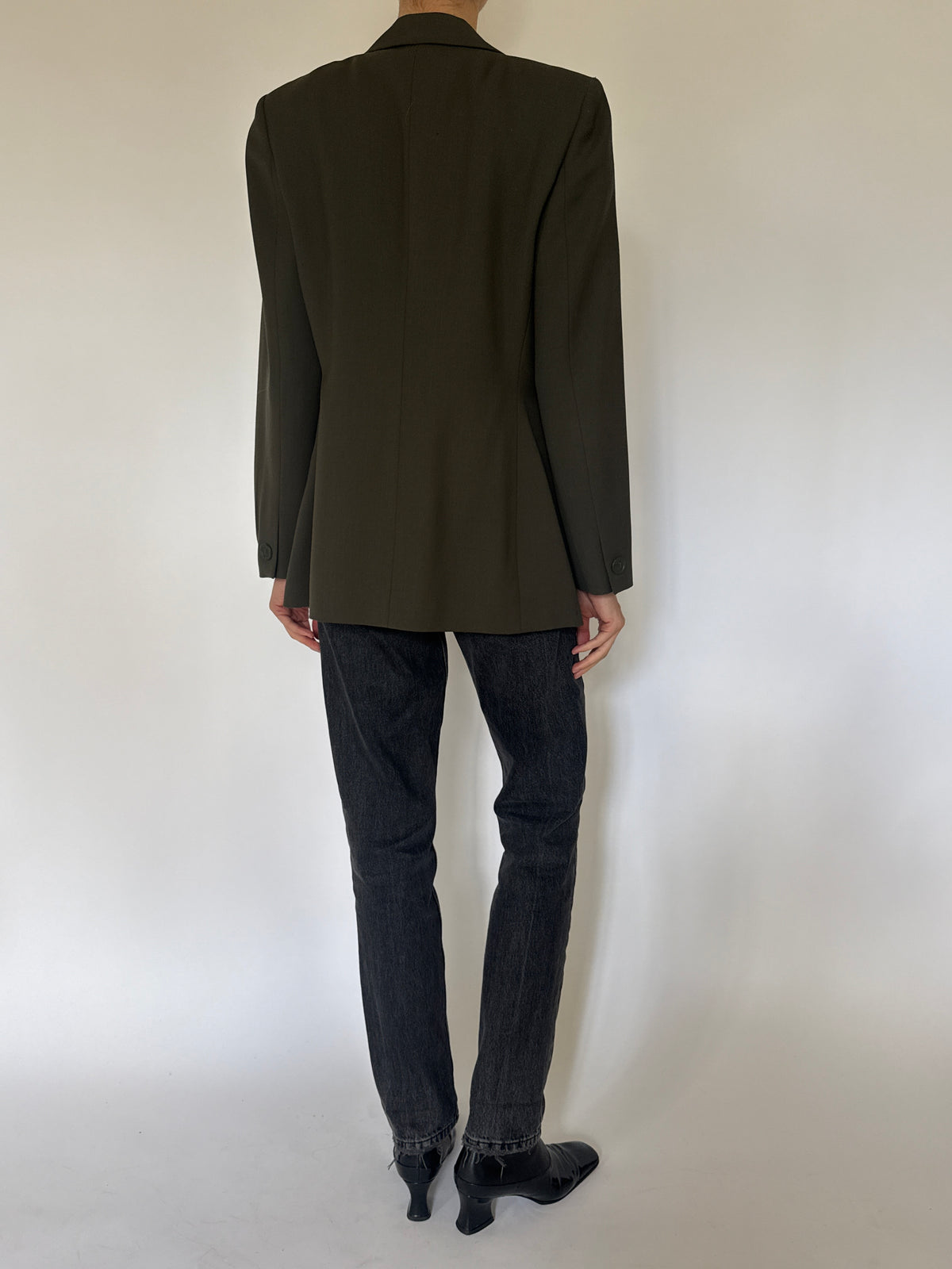 Vintage 100% Wool Blazer Green 8475