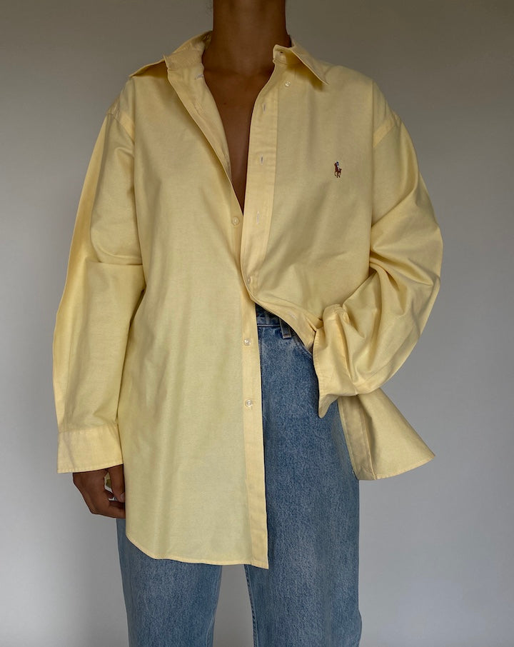 VINTAGE OVERSIZED YELLOW RALPH LAUREN SHIRT 1743