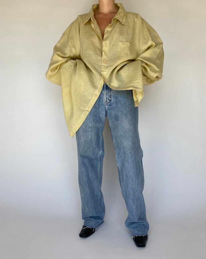 VINTAGE OVERSIZED LINEN SHIRT 1112