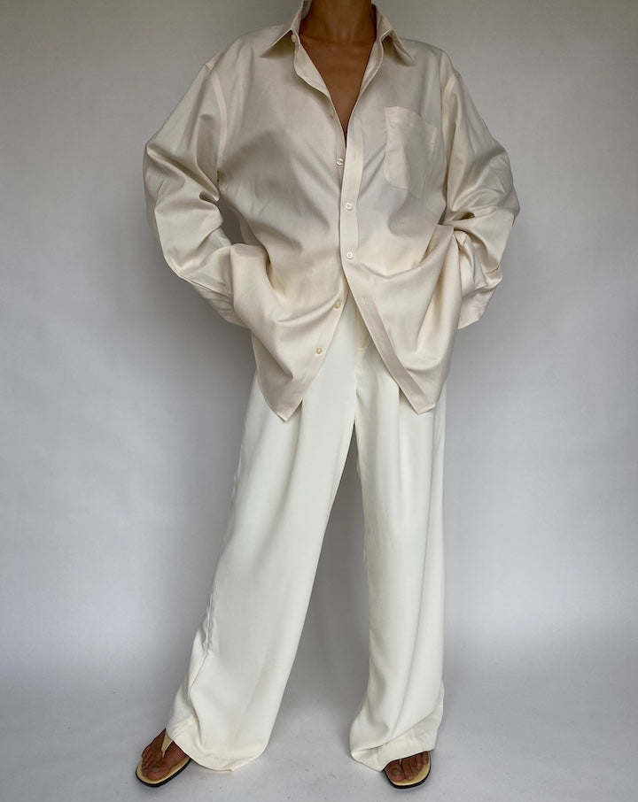 VINTAGE OVERSIZED CREAM SHIRT 742