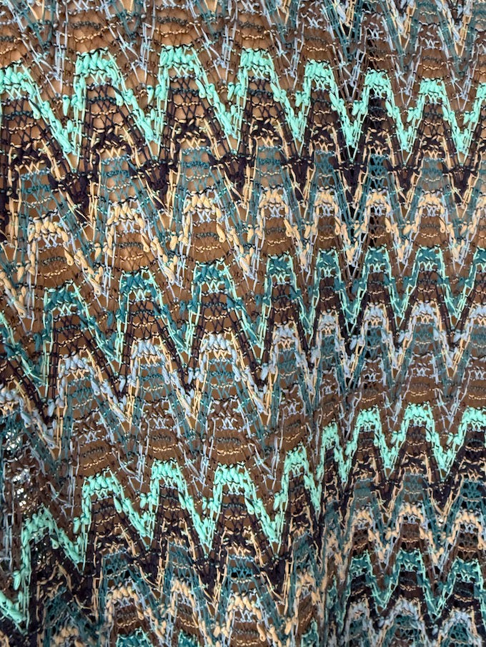 Vintage mesh zigzag Missoni-inspired shirt