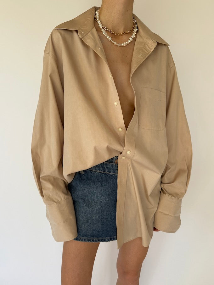 Vintage oversized shirt beige 6112
