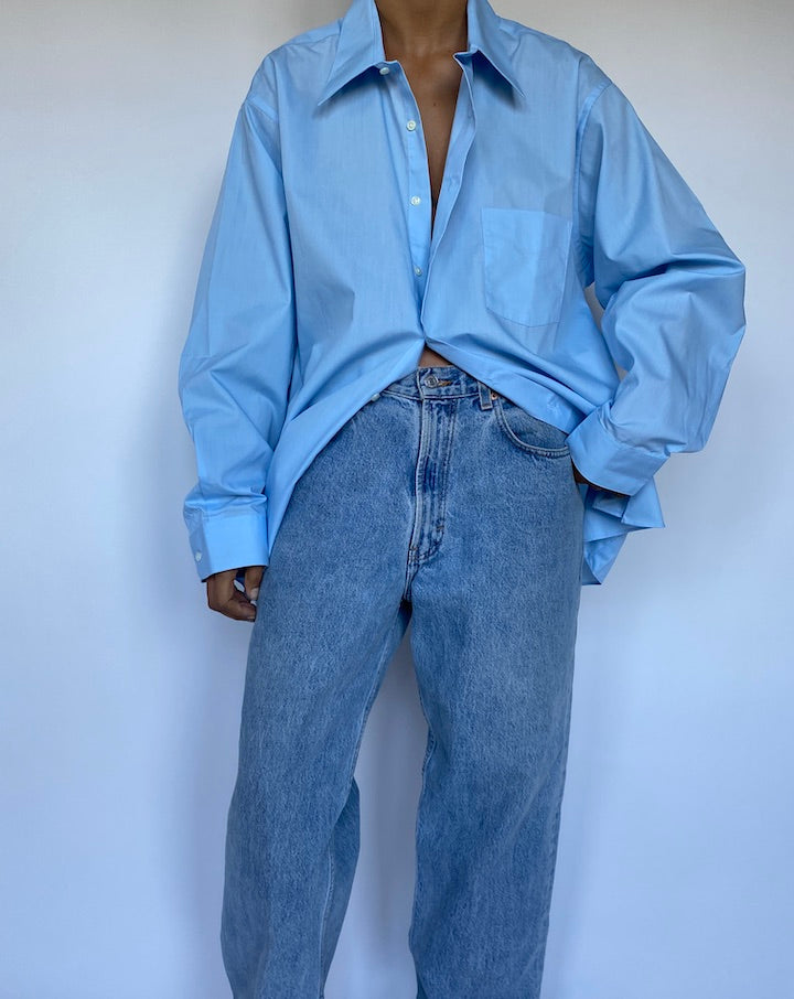 VINTAGE OVERSIZED BLUE SHIRT 3054